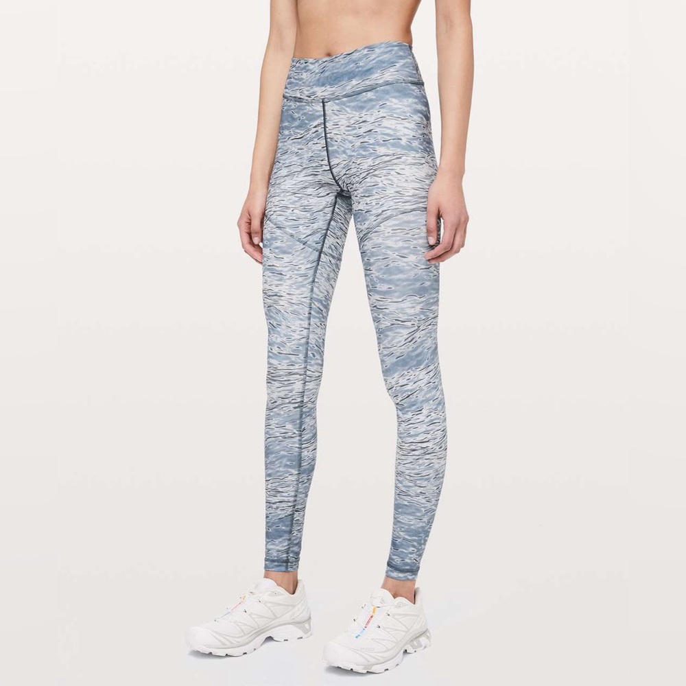 Lululemon Lab Arise Tight Leggings 28" Dawn Blue Multi size 4